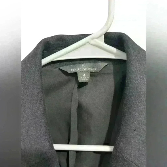 LL Bean Signature Blazer Grey Rayon Nylon Spandex Lined Professional Business 4 - Picture 4 of 10